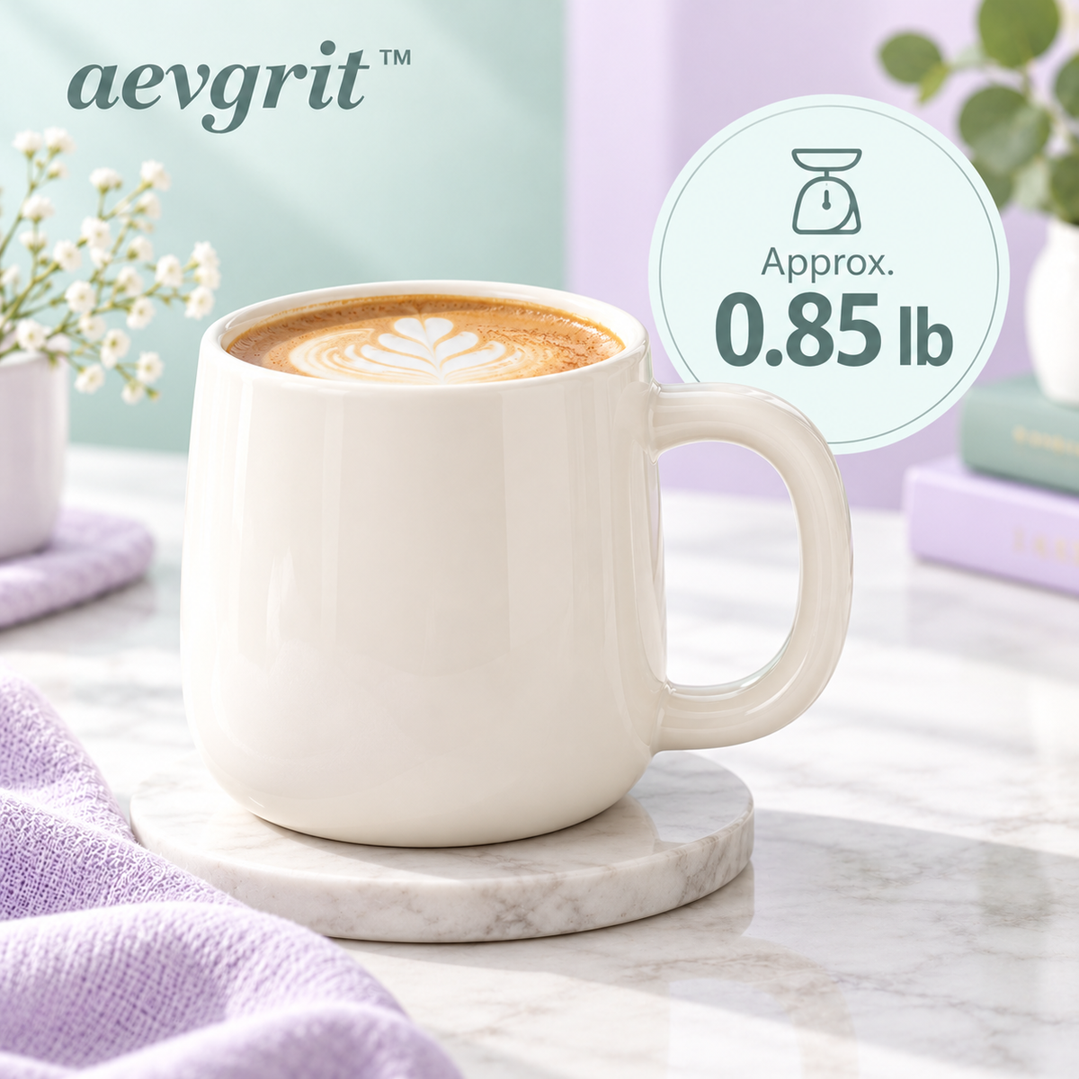 𝒂𝒆𝒗𝒈𝒓𝒊𝒕™ 14 oz Everyday Ceramic Coffee Mug with Wide Handle