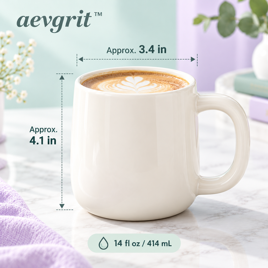 𝒂𝒆𝒗𝒈𝒓𝒊𝒕™ 14 oz Everyday Ceramic Coffee Mug with Wide Handle