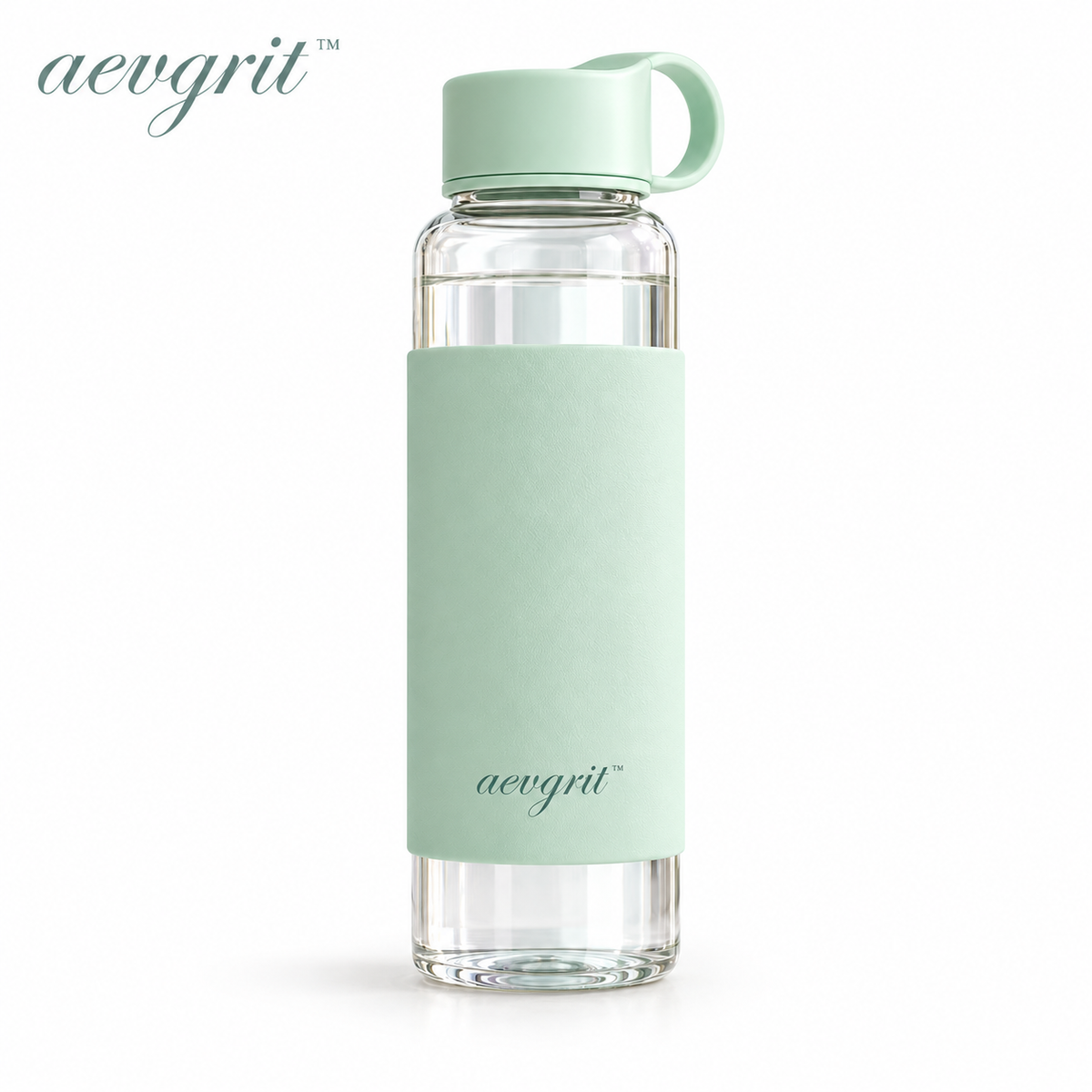 𝒂𝒆𝒗𝒈𝒓𝒊𝒕™ 16 oz Borosilicate Glass Water Bottle with Silicone Sleeve