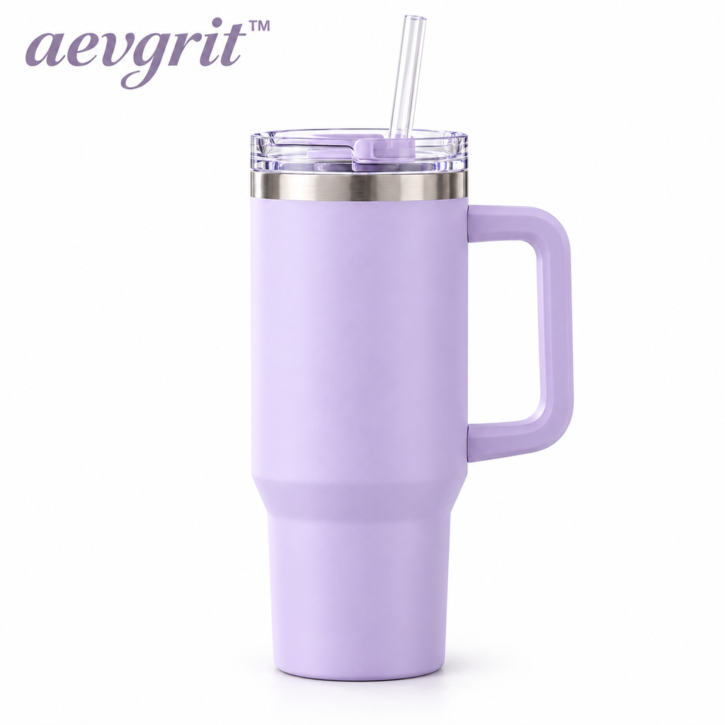 𝒂𝒆𝒗𝒈𝒓𝒊𝒕™ 40 oz Insulated Tumbler with Handle and Straw