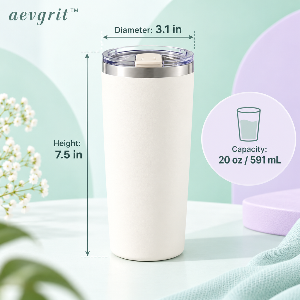 𝒂𝒆𝒗𝒈𝒓𝒊𝒕™ 20 oz Double-Wall Insulated Travel Tumbler with Slide Lid