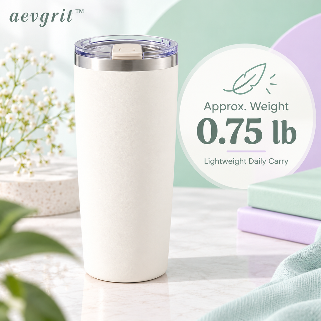 𝒂𝒆𝒗𝒈𝒓𝒊𝒕™ 20 oz Double-Wall Insulated Travel Tumbler with Slide Lid